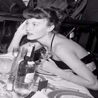 Ava Gardner consuming alcohol